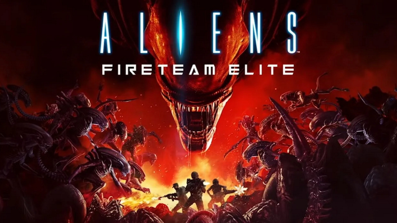 Splash screen for Aliens Fireteam Elite.