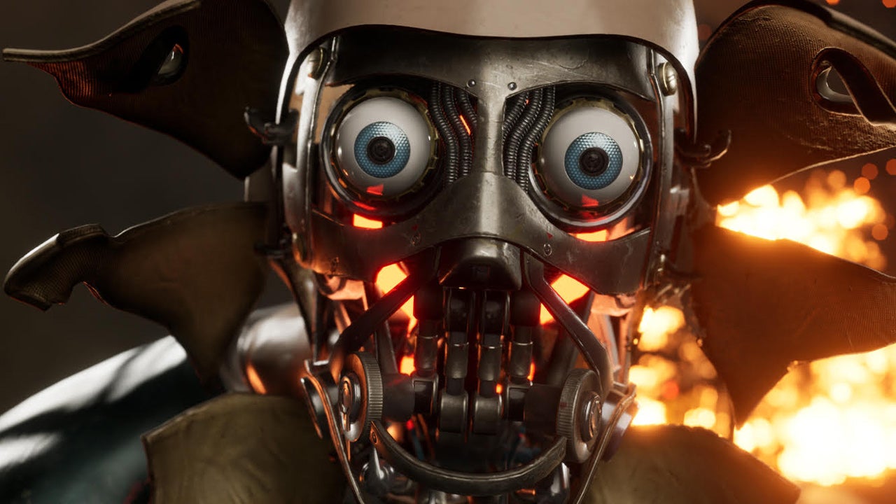 One of the many robots that will hunt you down in Atomic Heart.