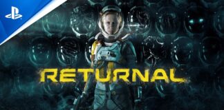 Logo for Returnal on the Playstation 5 console.