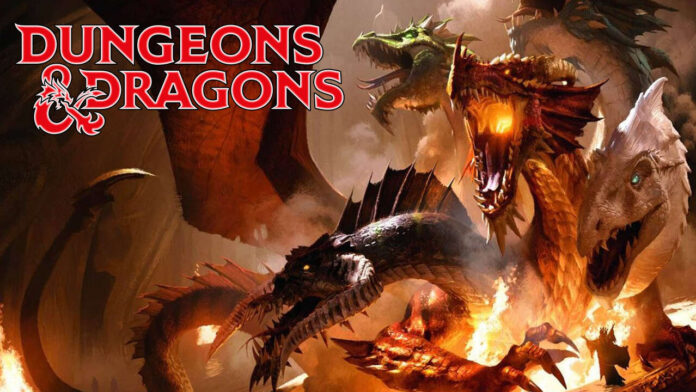 Dungeons and Dragons promotional poster of the iconic monster Tiamat, Mother of Dragons.