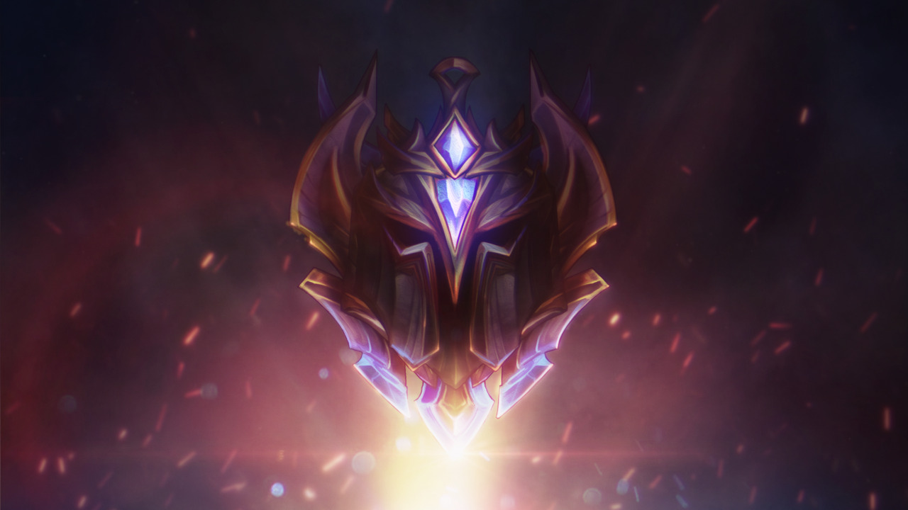 The Master rank icon from the ranked system in League of Legends.