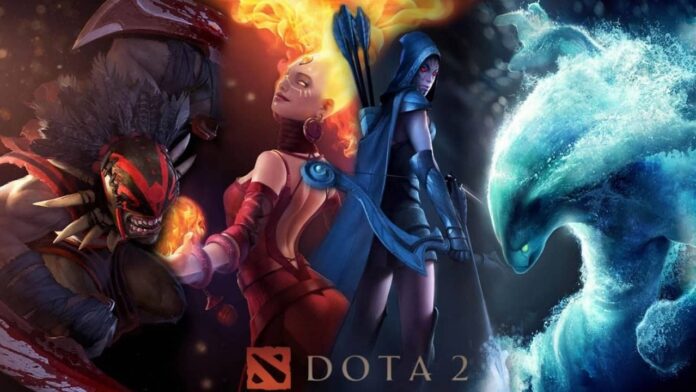 Wallpaper for Dota 2 with a few of its heroes.