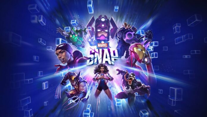 Main loading screen when booting up Marvel Snap.