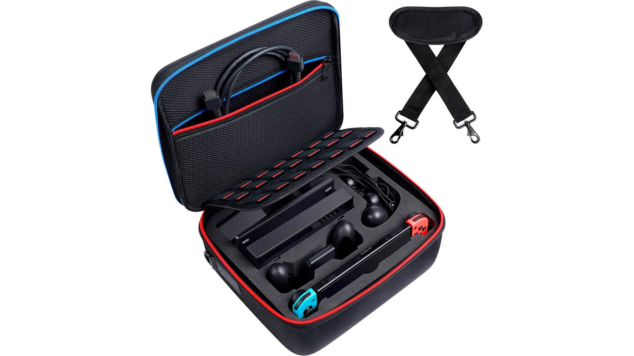 The Zadii Hard Carrying Case for the Nintendo Switch.