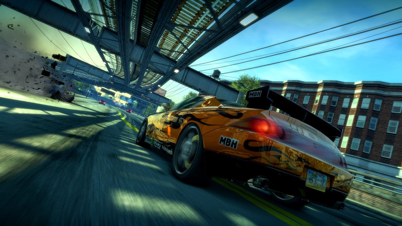 Gameplay screenshot from Burnout Paradise Remastered.