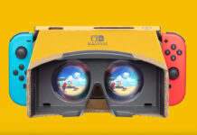 Promotional shot for the Nintendo Labo VR headset for Nintendo Switch.