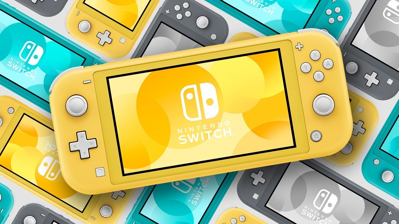 A product shot of the Nintendo Switch Lite model.