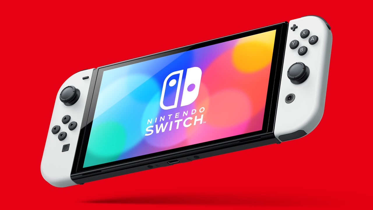 Promotional shot of the Nintendo Switch OLED model.