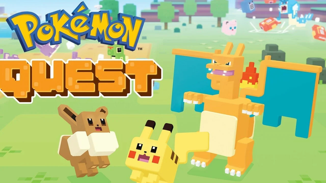 Main promotional poster for the cute F2P Pokemon Quest.