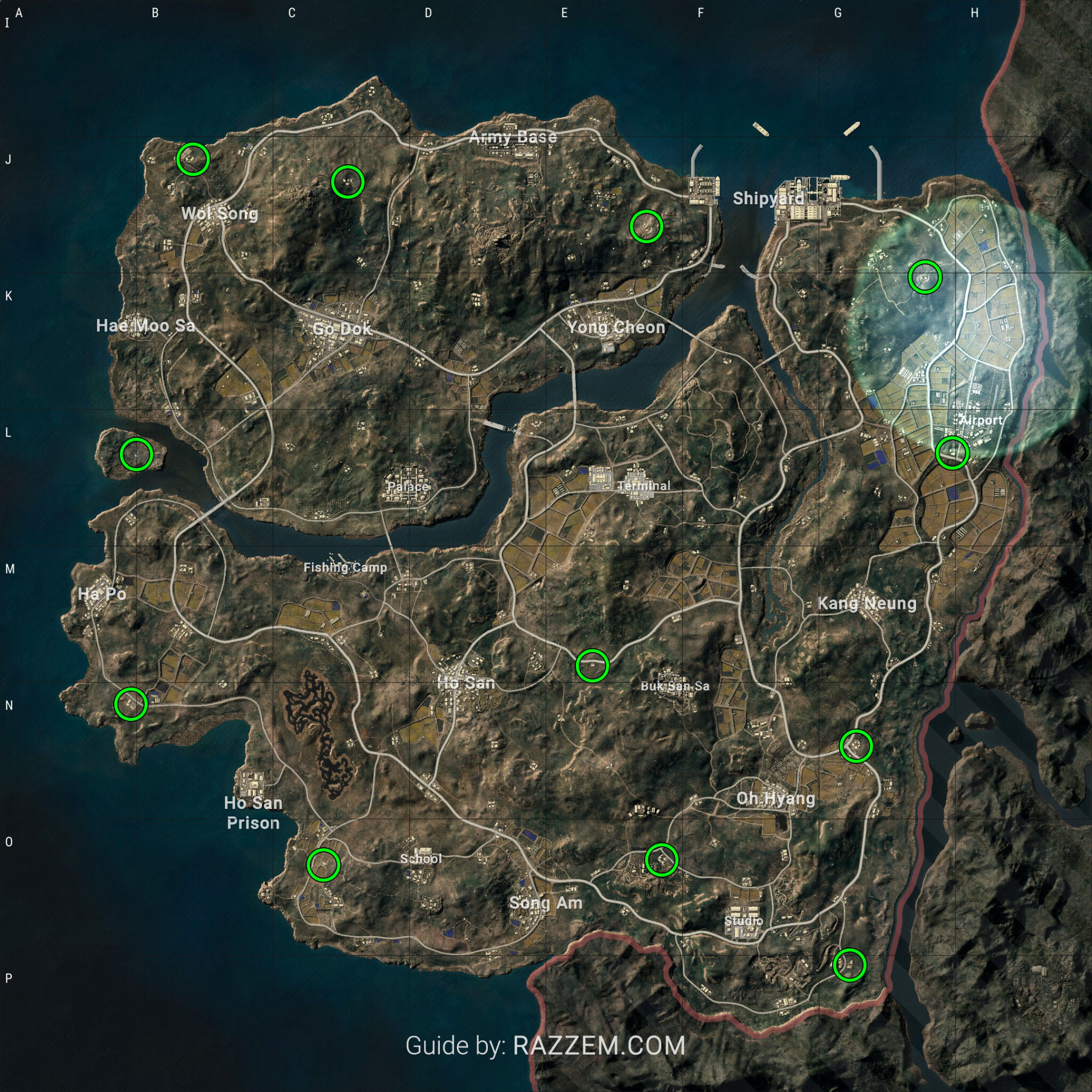 PUBG Taego secret room locations - Razzem