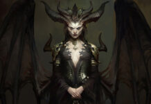 Art of the main antagonist in upcoming ARPG Diablo 4, Lilith.