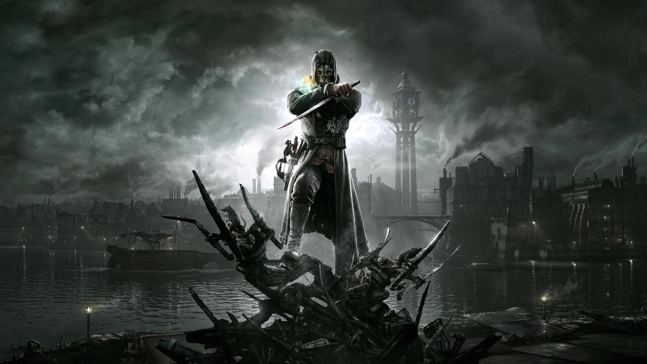 Artwork of Corvo, main protagonist of Dishonored 1.