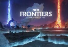 Promotional image for the New Frontiers update for Dota 2.