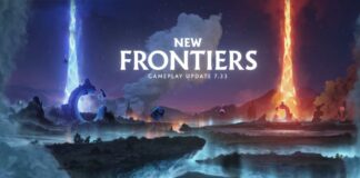 Promotional image for the New Frontiers update for Dota 2.