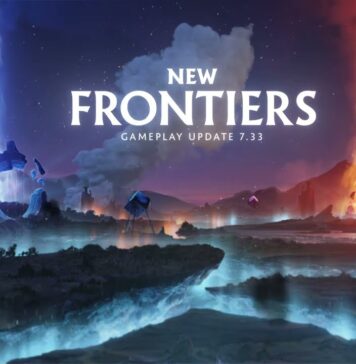 Promotional image for the New Frontiers update for Dota 2.