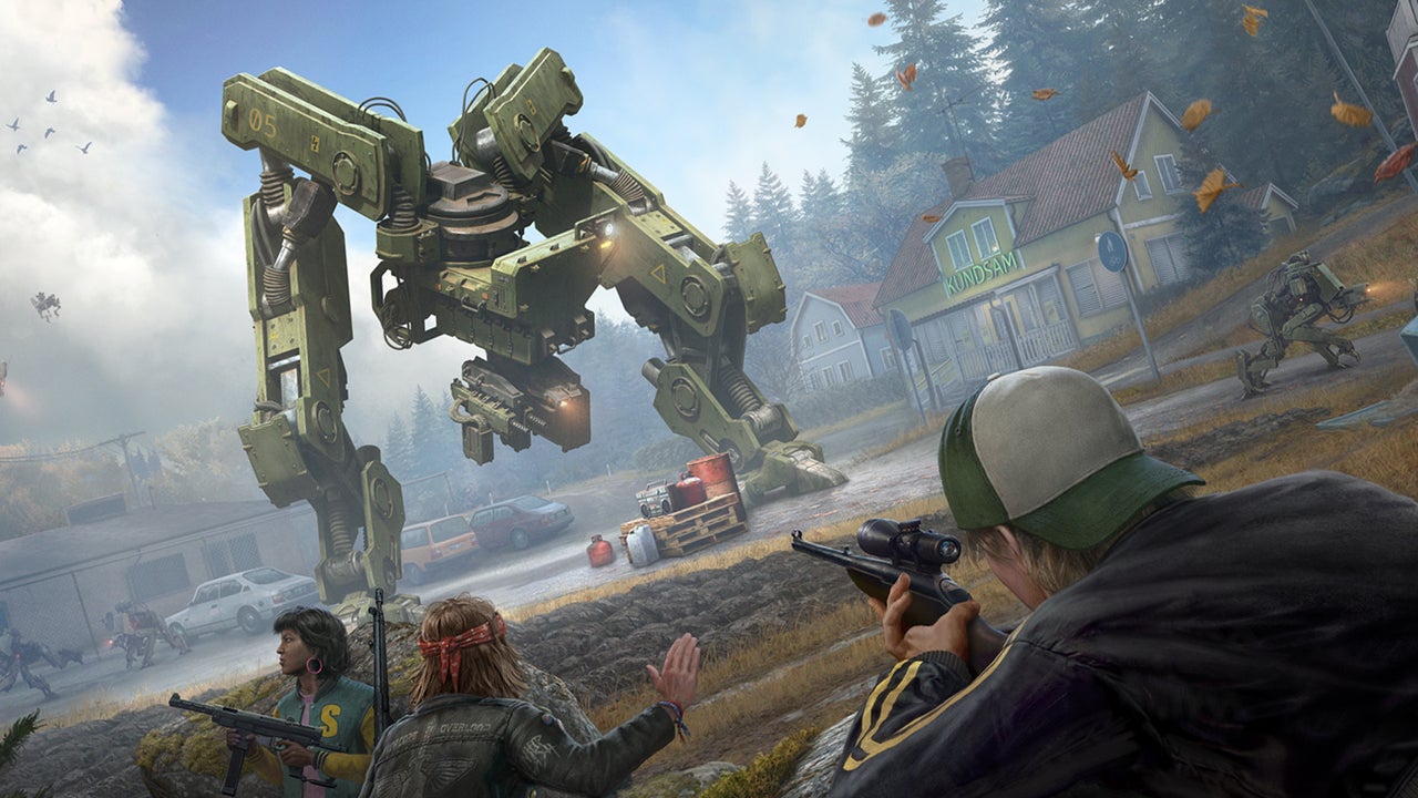 Concept art of one of the massive robots you will face in Generation Zero.