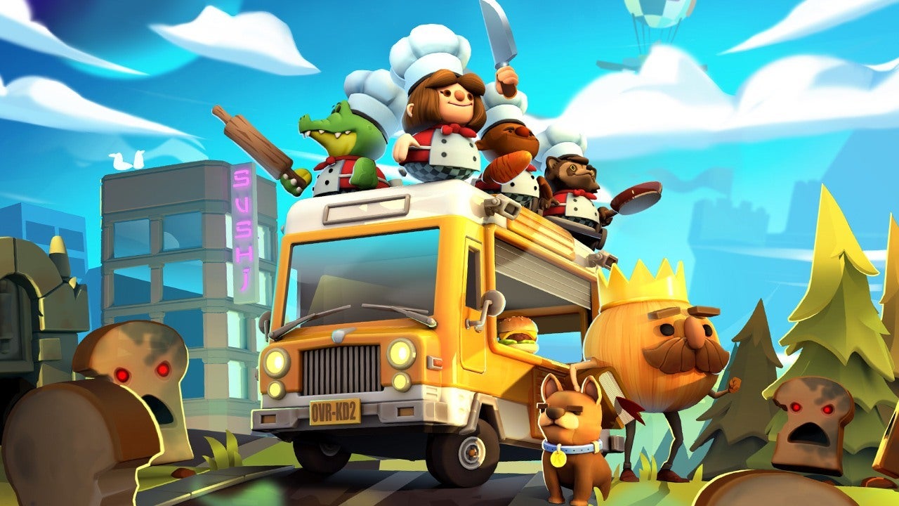 An adorable render of the main characters from Overcooked 2.