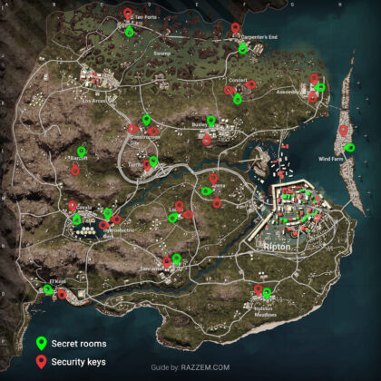 PUBG Deston secret rooms and security keys locations - complete guide ...