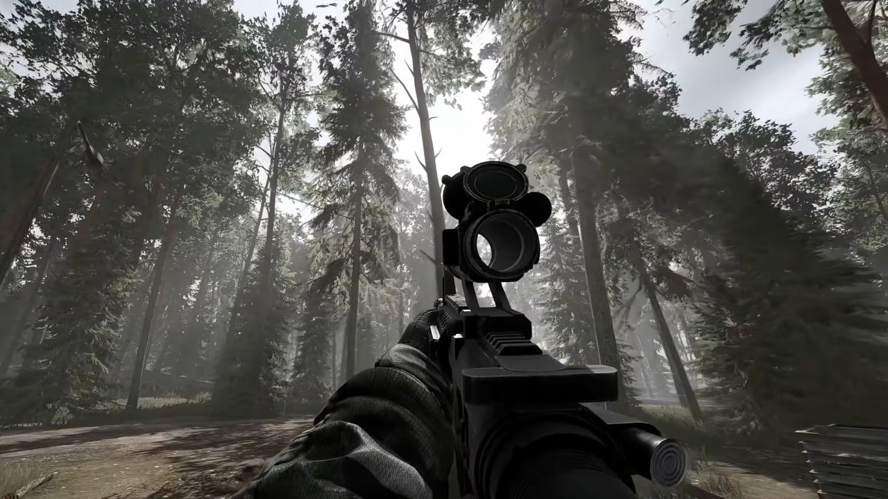 Ingame screenshot from Road to Vostok showing off a weapon.