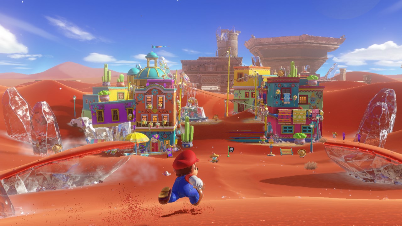 Mario preparing to explore the first of many levels in Super Mario Odyssey. Nintendo Sales