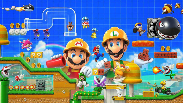 Promotional poster for Super Mario Maker 2.