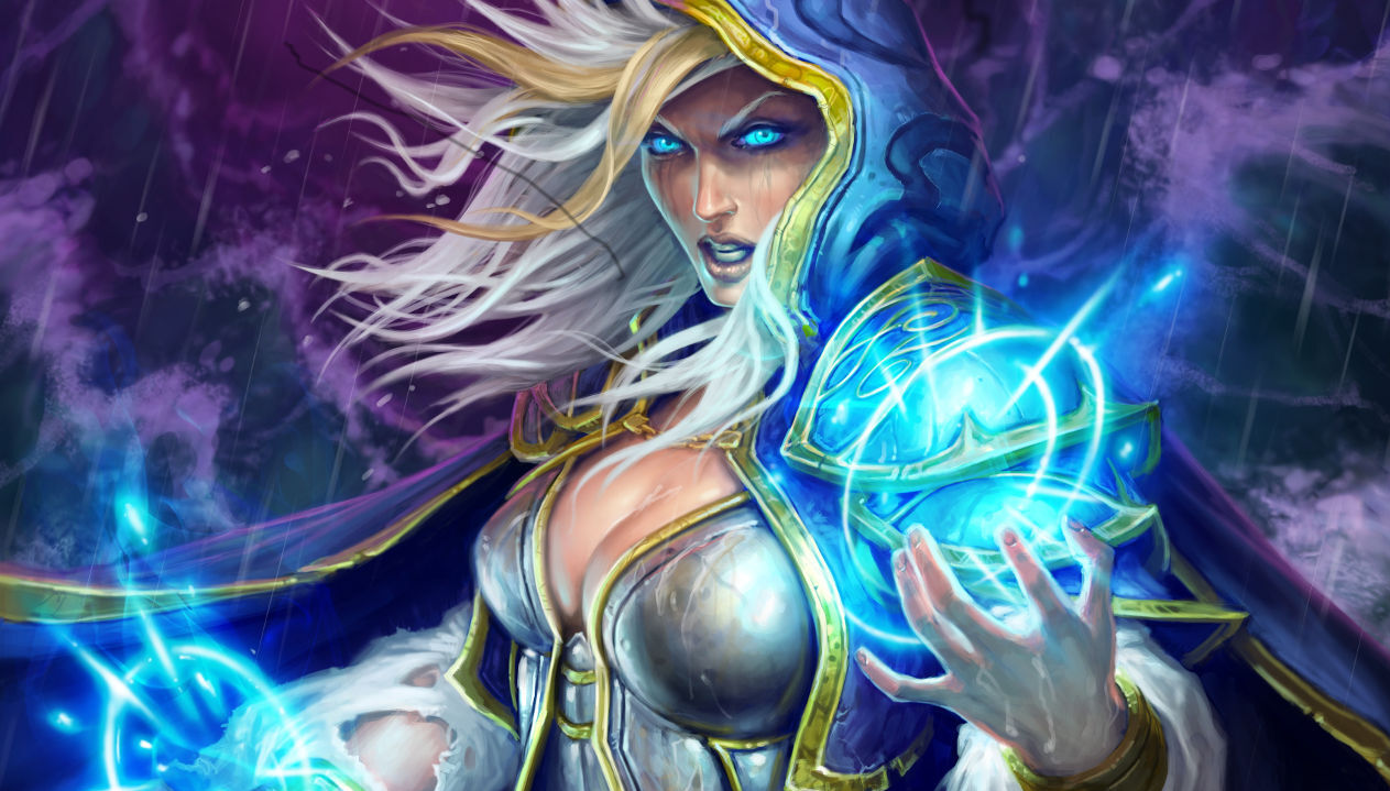 Artwork of Jaina Proudmoore, main mage from Hearthstone.