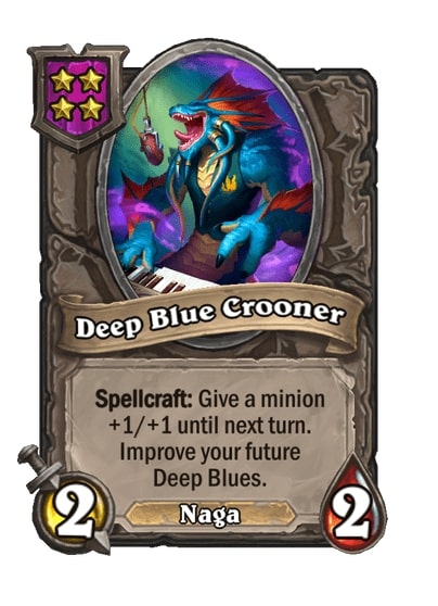 Card image for Deep Blue Crooner from Hearthstone Battlegrounds.
