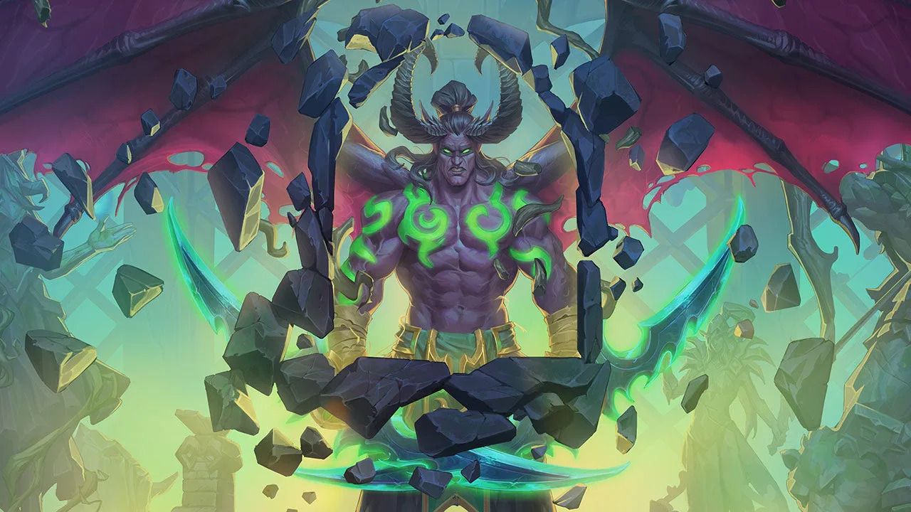 Artwork of the Demon Hunter class from Hearthstone.