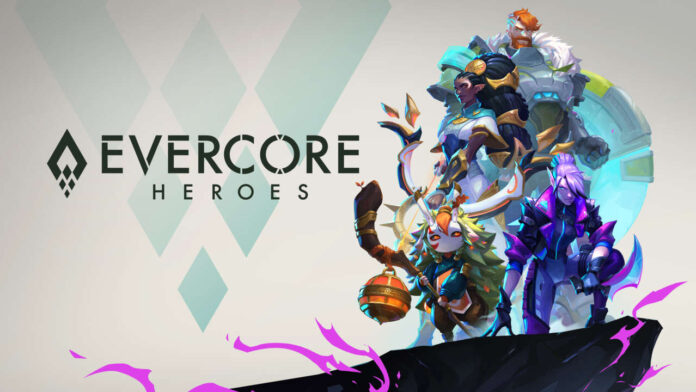 Main promotional poster for upcoming game Evercore Heroes.