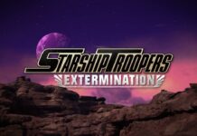 Main title screen from Starship Troopers: Extermination.