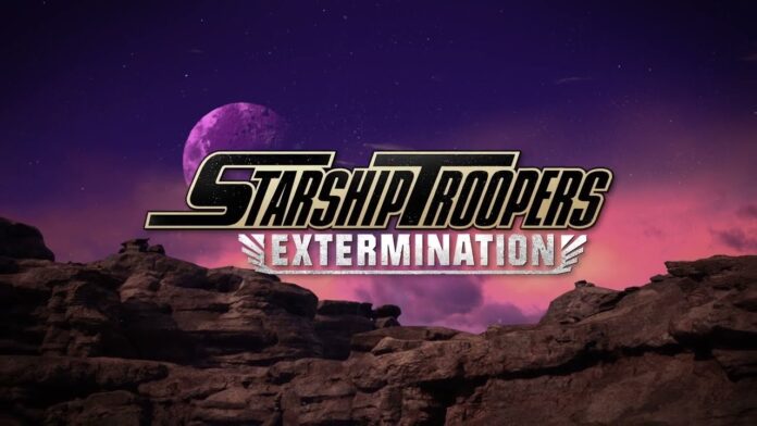 Main title screen from Starship Troopers: Extermination.