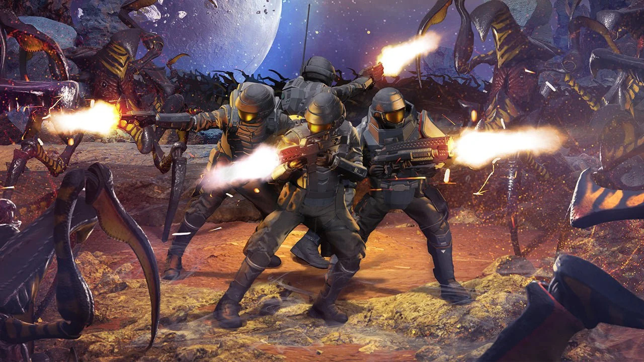 Concept art from Starship Troopers: Extermination out now in Early Access.