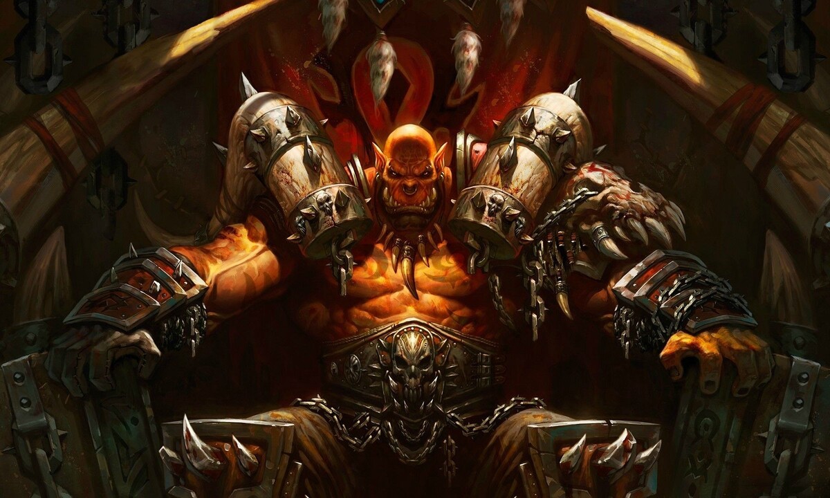 Artwork of Garrosh Hellscream, main Warrior from Hearthstone.