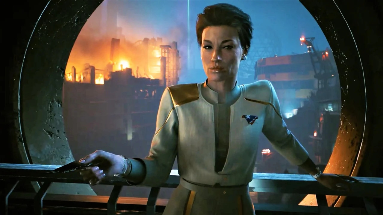 Ingame screenshot of New United States president Rosalind Myers.