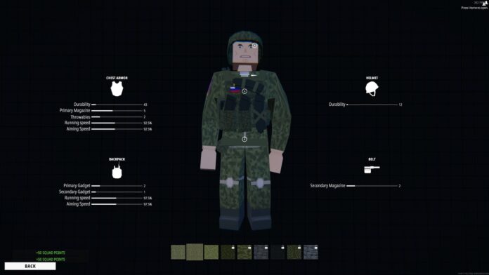 The standard fit for the Assault class in Battlebit Remastered.