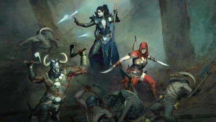 Diablo 4 characters taking on the forces of evil.