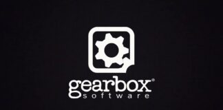 Main logo for video game company Gearbox.