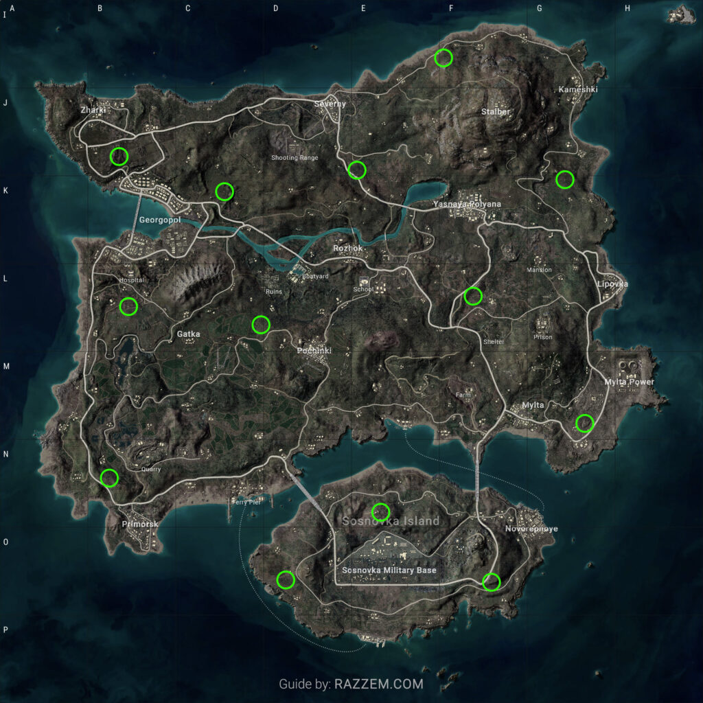 PUBG 2023 Erangel secret room locations guide - Razzem